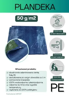 Plandeka 50g/m2 6X12 - 2
