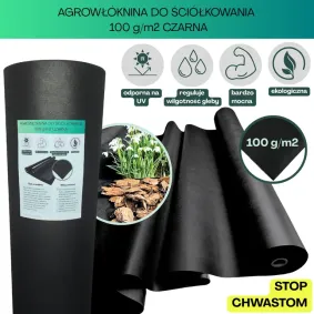 Agrowłóknina czarna Wigo-garden 2% UV 100g/m2 200cm 100mb