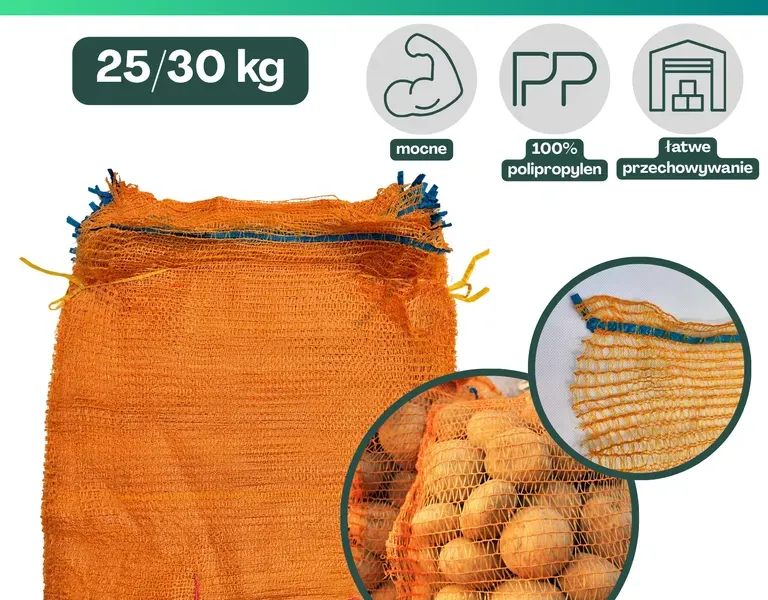 Worki raszlowe 25 kg jasny oranż 5 szt