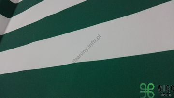 Tkanina markiza -160cm 1mb zielona pasy 235g/m2