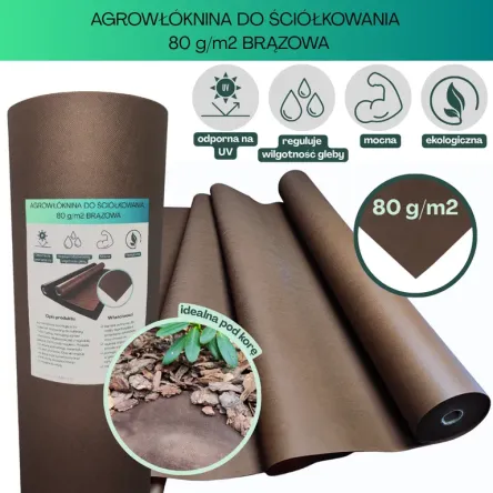 Agrowłóknina brązowa Wigo-garden 80g/m2 200cm 50mb
