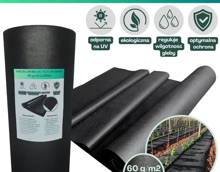 Agrowłóknina czarna Wigo-garden 2% UV 60g/m2 320cm 10mb