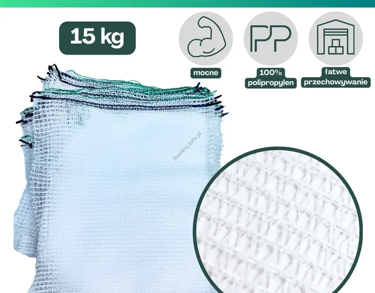 Worki raszlowe 15 kg białe 100 szt