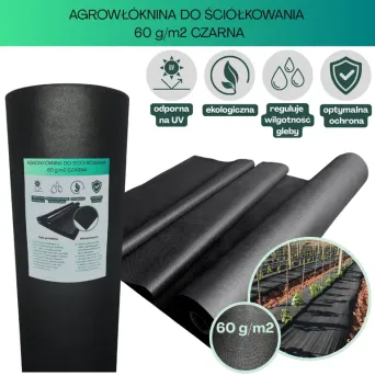 Agrowłóknina czarna Wigo-garden 2% UV 60g/m2 120cm 50mb