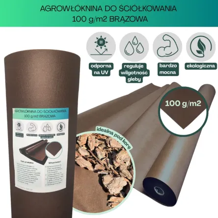 Agrowłóknina brązowa Wigo-garden 100g/m2 160cm 10mb
