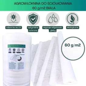 Agrowłóknina biała Plantex 60g/m2 320cm 50mb