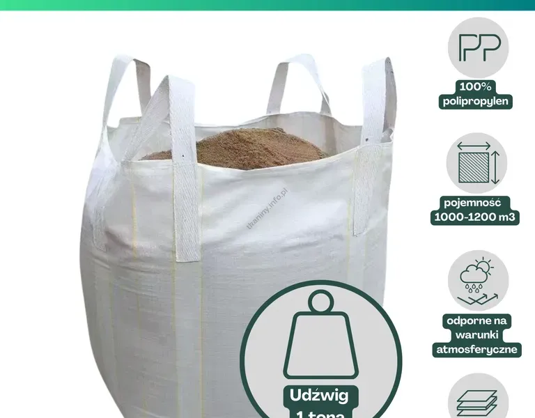 Big bag ECO 90x90x120 płaskie dno góra otwarta 1 szt