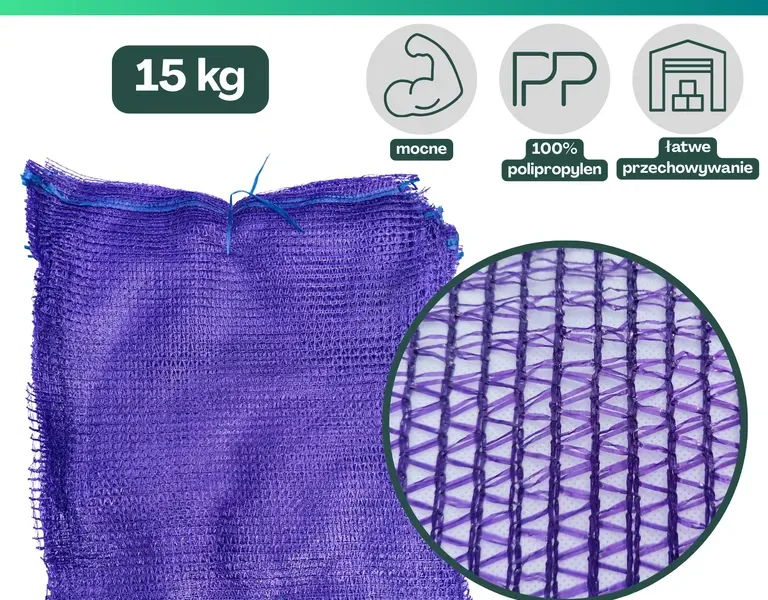 Worki raszlowe 15 kg fioletowe 5 szt
