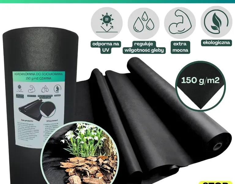 Agrowłóknina czarna Wigo-garden 2% UV 150g/m2 120cm 10mb