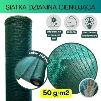 Dzianina Siatka cieniująca 50g/m2 szerokość 4m 25mb