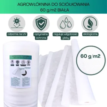 Agrowłóknina biała Plantex 60g/m2 160cm 50mb
