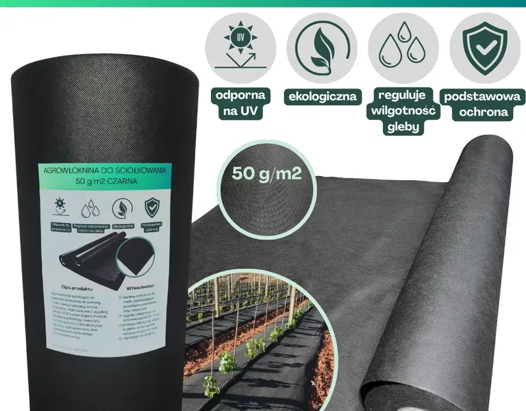 Agrowłóknina czarna Wigo-garden 2% UV 50g/m2 320cm 20mb