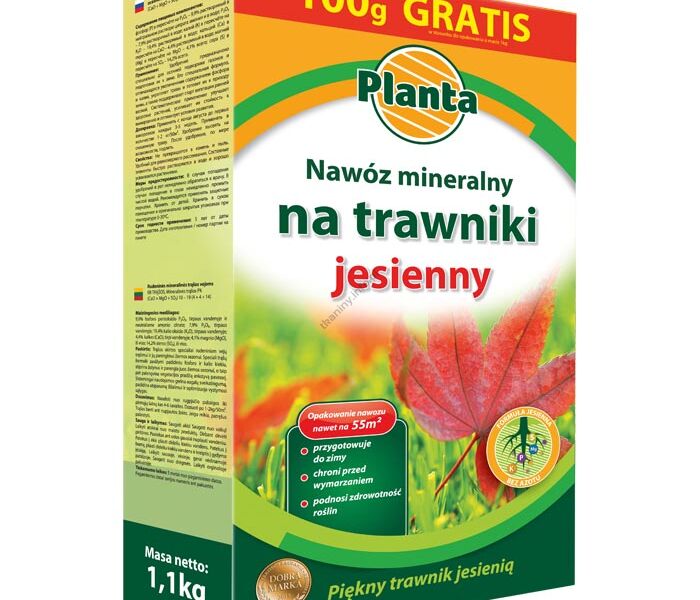 Nawóz Planta jesienny na trawniki 1kg + 100g gratis