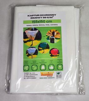 Zimowy kaptur ochronny Agro-worek biały 155x150cm 1szt