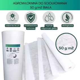 Agrowłóknina biała Plantex 50g/m2 160cm 100mb