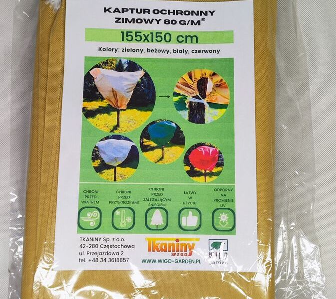 Zimowy kaptur ochronny Agro-worek beżowy 155x150cm 1szt