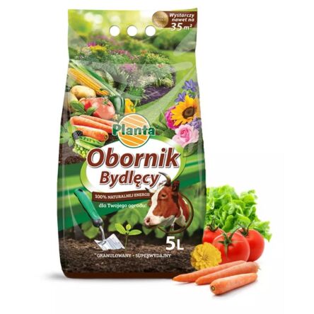 Nawóz naturalny Obornik bydlęcy granulowany 5 litrów