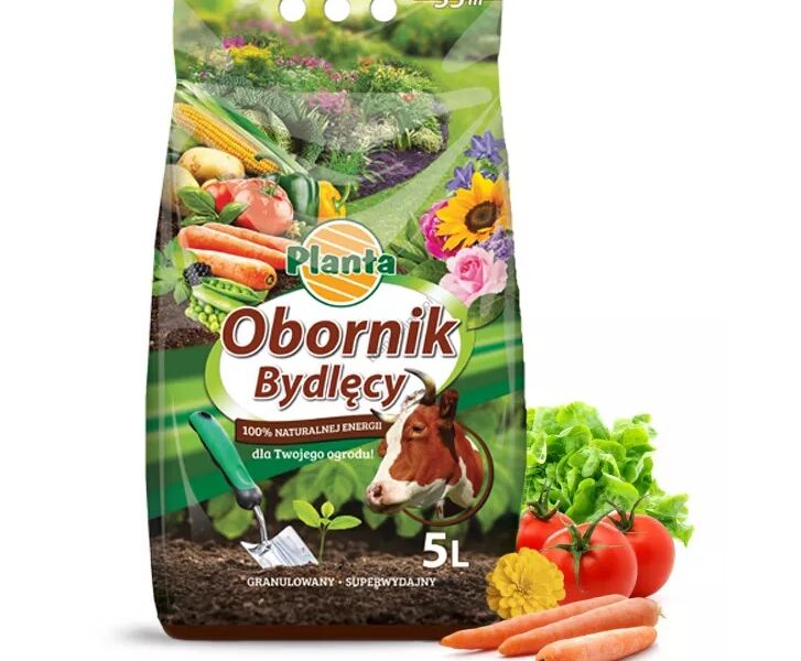 Nawóz naturalny Obornik bydlęcy granulowany 5 litrów