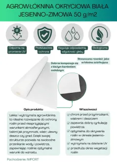 Agrowłóknina biała Plantex 50g/m2 320cm 100mb - 2