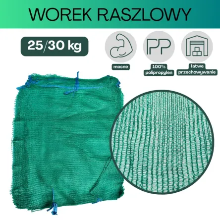 Worki raszlowe 25 kg zielone 25 szt