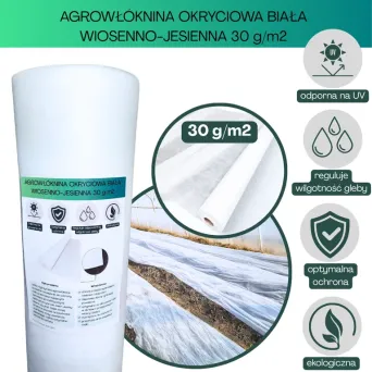 Agrowłóknina biała Plantex 30g/m2 160cm 50mb