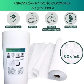 Agrowłóknina biała okryciowa Plantex 80g/m2 200 cm 50 mb
