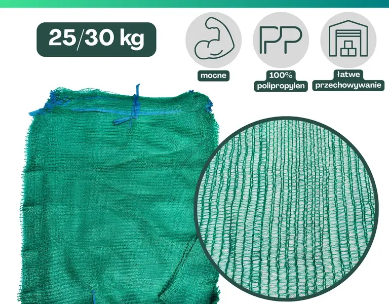 Worki raszlowe 25 kg zielone 100 szt