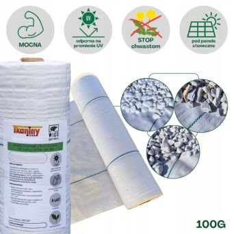 Agrotkanina biała EXTRA GRUBA PP UV 100g/m2 120cm 25mb