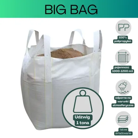 Big bag ECO 90x90x150 płaskie dno góra otwarta 1 szt