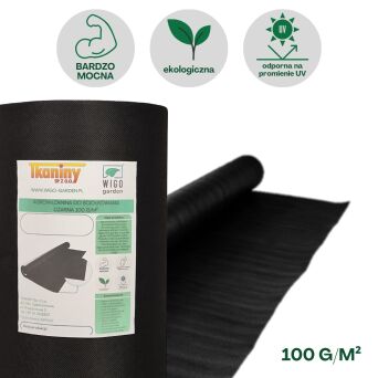 Agrowłóknina czarna Wigo-garden 2% UV 100g/m2 80cm 10mb