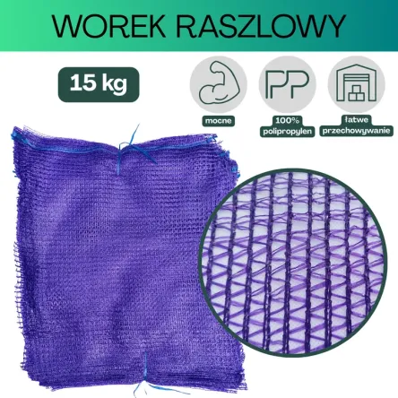 Worki raszlowe 15 kg fioletowe 50 szt