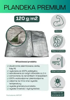 Plandeka PE 120g/m2 PROFI 4x6 - 2
