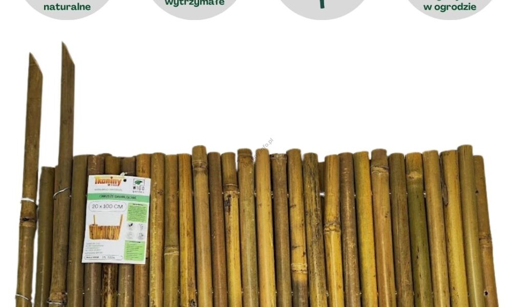 Obrzeże naturalne bambusowe WIGO garden 20cm x 1mb