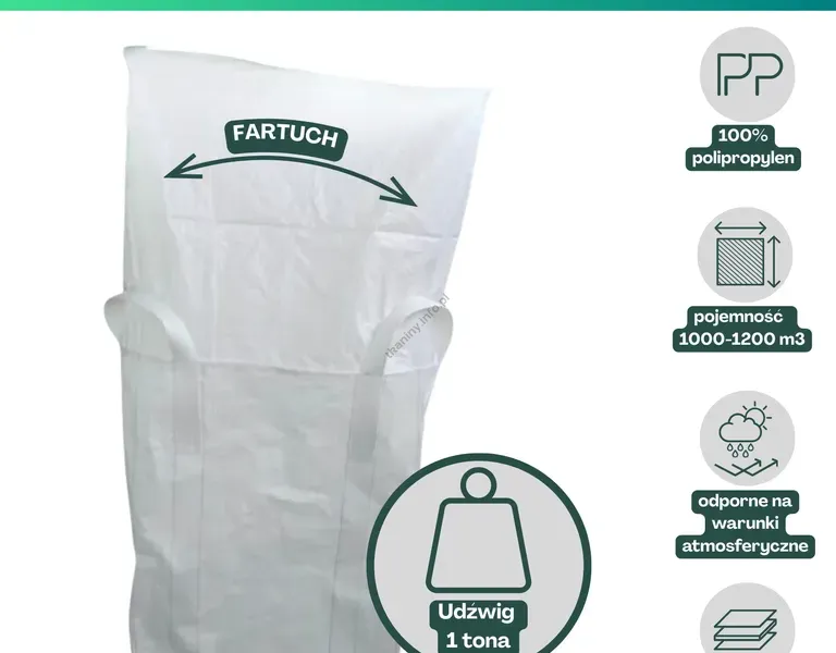 Big bag ECO 91x91x120 góra fartuch płaskie dno 1 szt