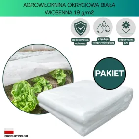 Agrowłóknina biała Plantex 19g/m2 160cm 5mb / pakiet