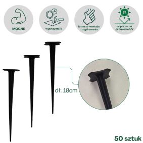 Szpilki do agrowłókniny 18 cm 50 szt