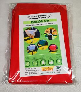 Zimowy kaptur ochronny Agro-worek czerwony 155x150cm 5szt