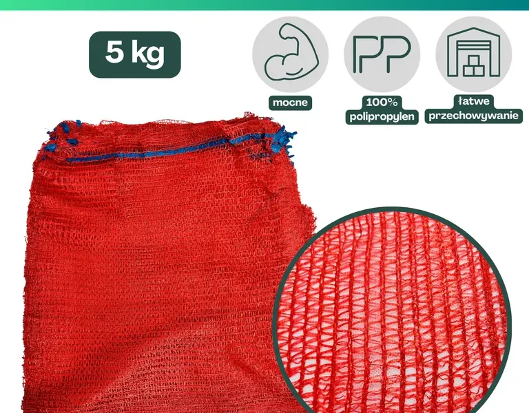 Worki raszlowe 5 kg czerwone 10 szt