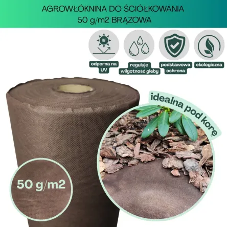 Agrowłóknina brązowa Wigo-garden 50g/m2 160cm 50mb