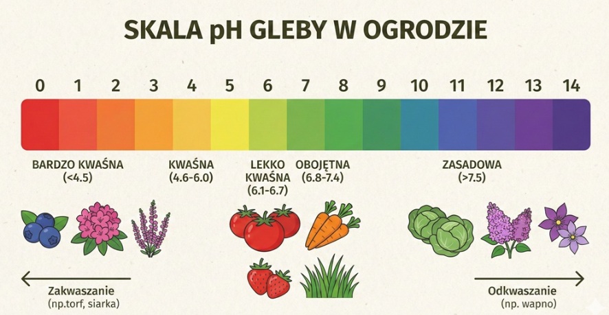 skala ph gleby